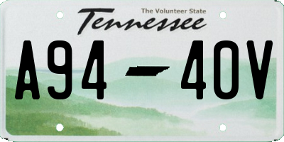 TN license plate A9440V