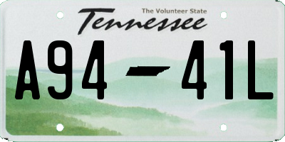TN license plate A9441L