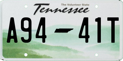 TN license plate A9441T