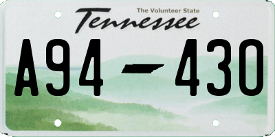 TN license plate A9443O