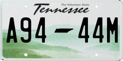 TN license plate A9444M