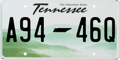 TN license plate A9446Q