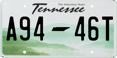 TN license plate A9446T