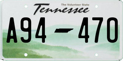 TN license plate A9447O