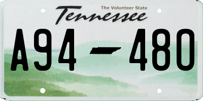 TN license plate A9448O