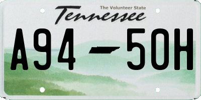 TN license plate A9450H