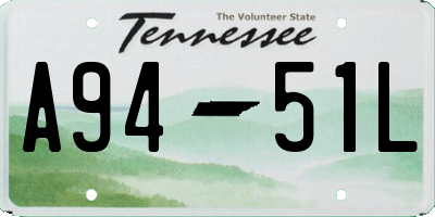 TN license plate A9451L