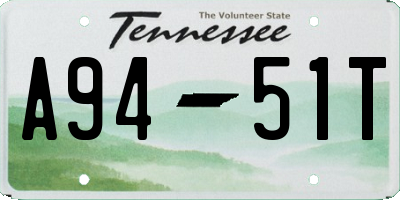 TN license plate A9451T