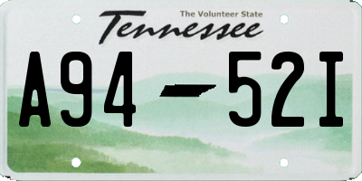 TN license plate A9452I