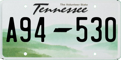 TN license plate A9453O