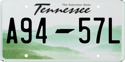 TN license plate A9457L