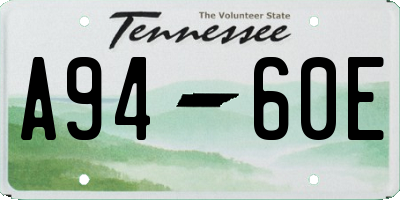 TN license plate A9460E