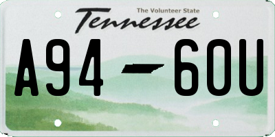 TN license plate A9460U