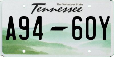 TN license plate A9460Y