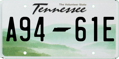 TN license plate A9461E