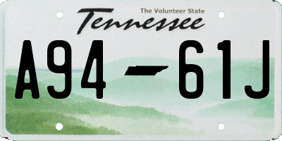 TN license plate A9461J