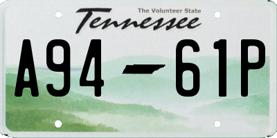 TN license plate A9461P
