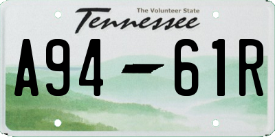 TN license plate A9461R