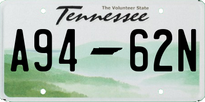 TN license plate A9462N