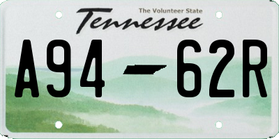 TN license plate A9462R