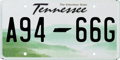 TN license plate A9466G