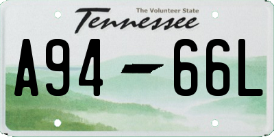 TN license plate A9466L