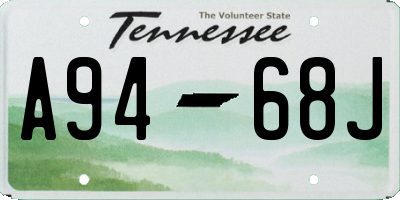 TN license plate A9468J