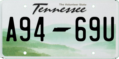 TN license plate A9469U