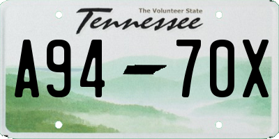 TN license plate A9470X