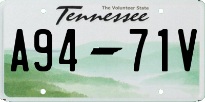 TN license plate A9471V