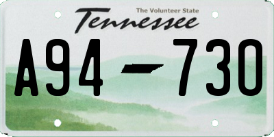 TN license plate A9473O