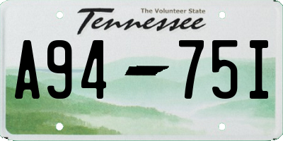 TN license plate A9475I
