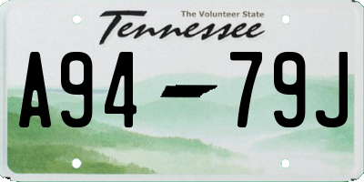 TN license plate A9479J
