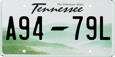TN license plate A9479L
