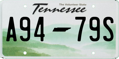 TN license plate A9479S