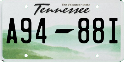 TN license plate A9488I