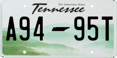 TN license plate A9495T