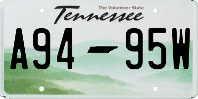 TN license plate A9495W