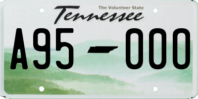 TN license plate A9500O