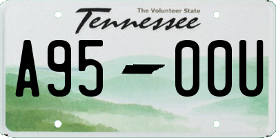 TN license plate A9500U