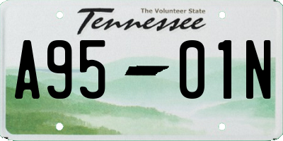 TN license plate A9501N