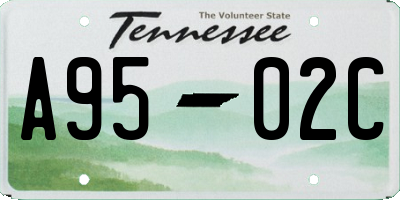 TN license plate A9502C