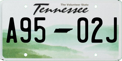 TN license plate A9502J