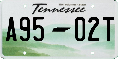 TN license plate A9502T