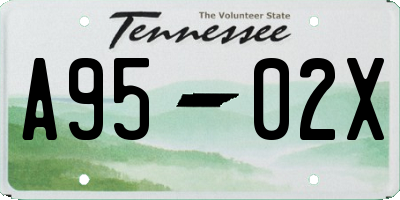 TN license plate A9502X