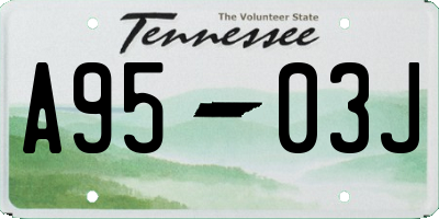 TN license plate A9503J