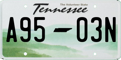 TN license plate A9503N