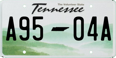 TN license plate A9504A