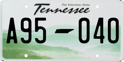 TN license plate A9504O