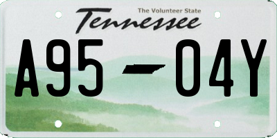 TN license plate A9504Y